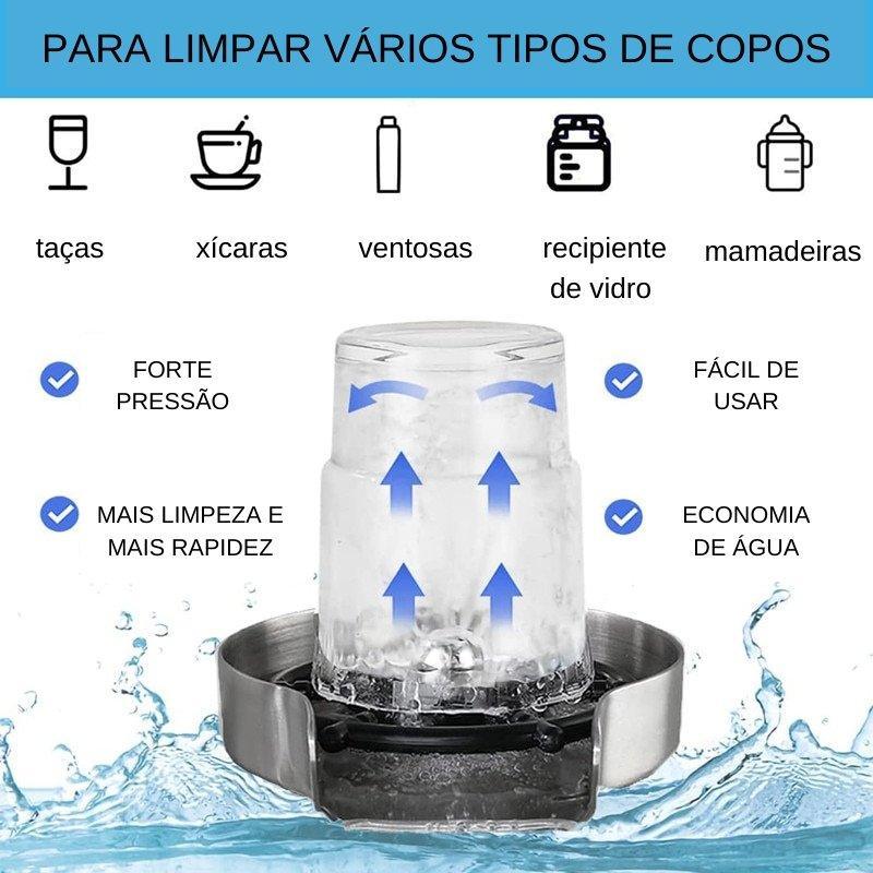 Lavadora Rinser - ALTA PRESSÃO para pia de cozinha - COPOS, XÍCARAS, GARRAFAS DE VIDRO - Urbanih.