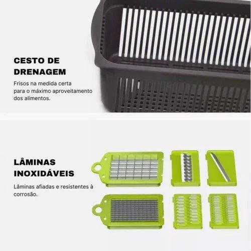 Cortador e Ralador de Legumes Kix - 12 Funções - Urbanih.