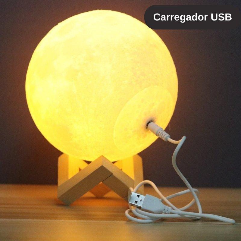 Moon Lamp - Luminária 3D - Urbanih.