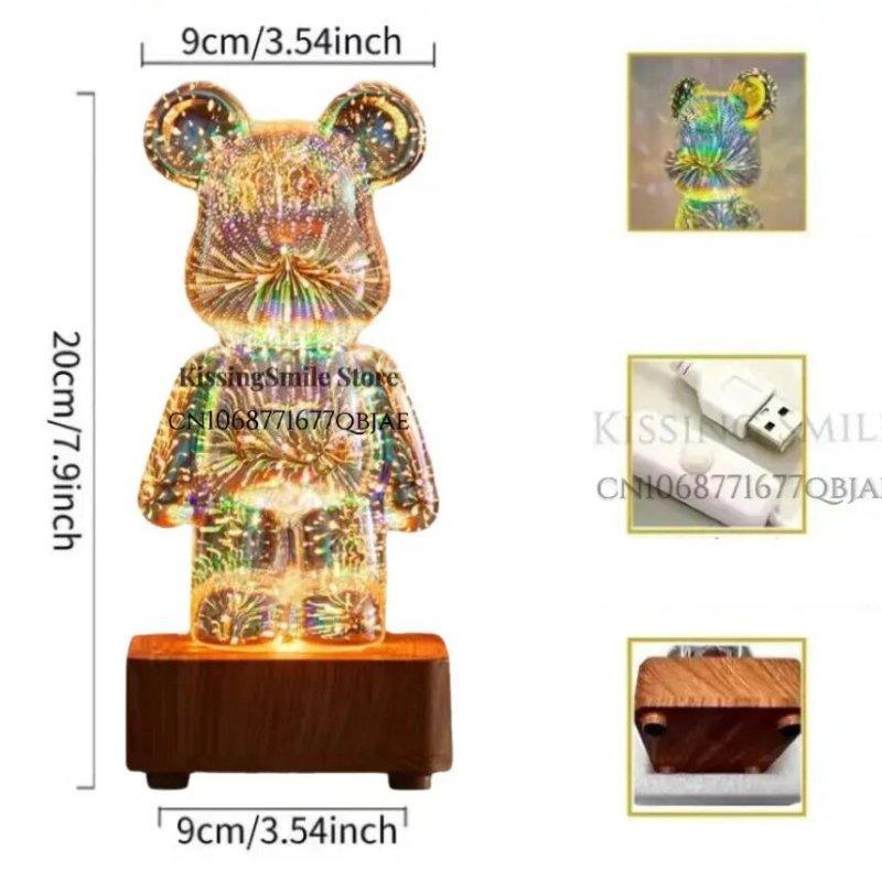 Luminária Bear 3D Fogos de Artifício - Urbanih.