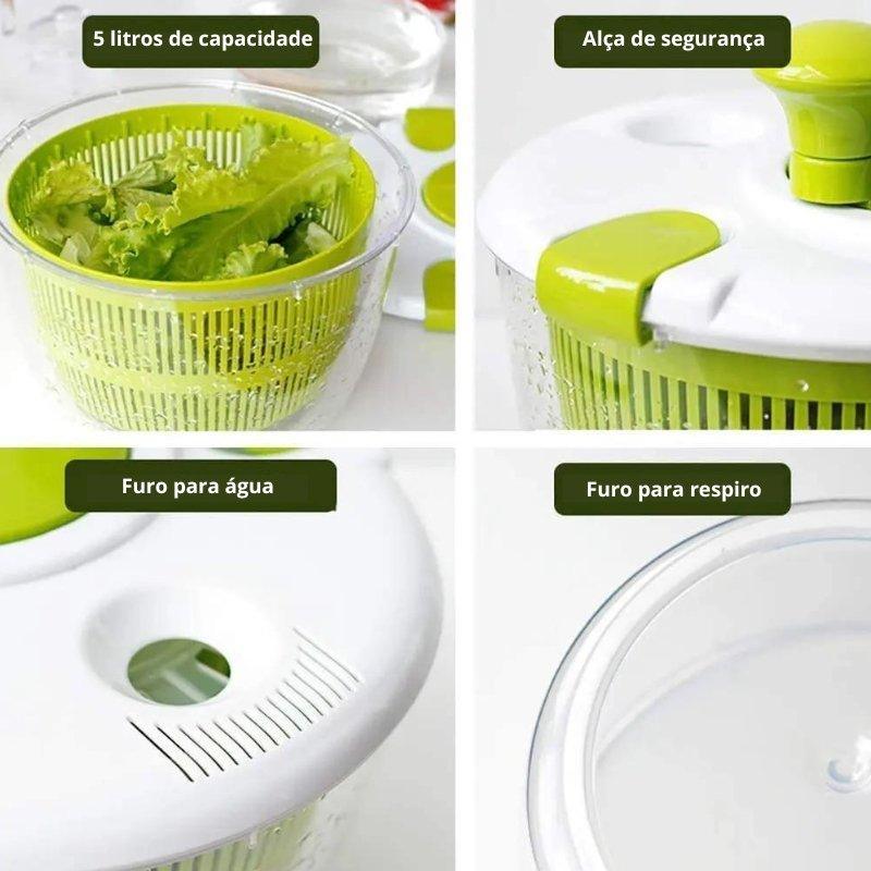 Secador Giratório de Salada Spinner - Secagem rápida - Urbanih.